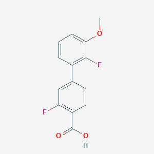 2-Fluoro-4-(2-fluoro-3-methoxyphenyl)benzoic acid, 95%