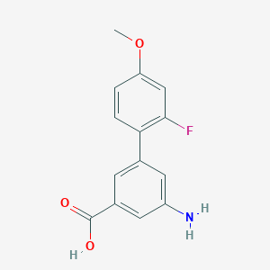 molecular formula C14H12FNO3 B6402417 3-Amino-5-(2-fluoro-4-methoxyphenyl)benzoic acid, 95% CAS No. 1261957-99-6