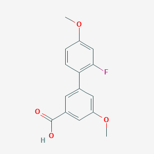 molecular formula C15H13FO4 B6402444 3-(2-Fluoro-4-methoxyphenyl)-5-methoxybenzoic acid CAS No. 1261894-60-3