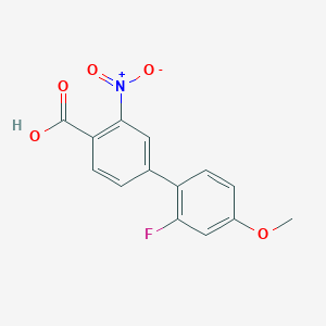 4-(2-Fluoro-4-methoxyphenyl)-2-nitrobenzoic acid, 95%