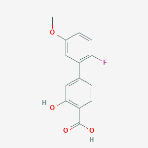 4-(2-Fluoro-5-methoxyphenyl)-2-hydroxybenzoic acid, 95%