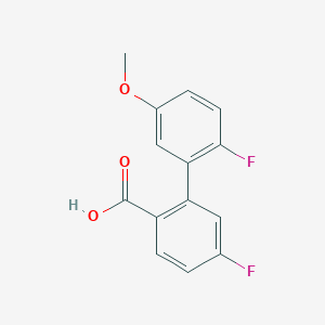 4-Fluoro-2-(2-fluoro-5-methoxyphenyl)benzoic acid