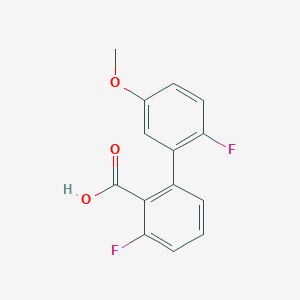 6-Fluoro-2-(2-fluoro-5-methoxyphenyl)benzoic acid, 95%