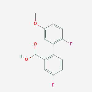 molecular formula C14H10F2O3 B6402604 5-Fluoro-2-(2-fluoro-5-methoxyphenyl)benzoic acid CAS No. 1261985-06-1