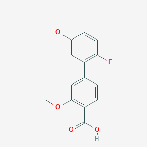 4-(2-Fluoro-5-methoxyphenyl)-2-methoxybenzoic acid, 95%