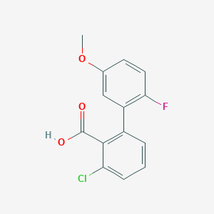 6-Chloro-2-(2-fluoro-5-methoxyphenyl)benzoic acid, 95%