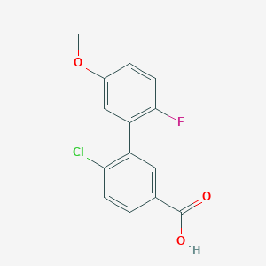 4-Chloro-3-(2-fluoro-5-methoxyphenyl)benzoic acid