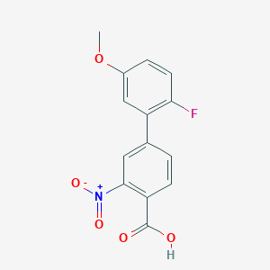 4-(2-Fluoro-5-methoxyphenyl)-2-nitrobenzoic acid, 95%