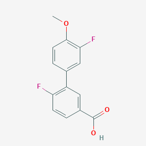 4-Fluoro-3-(3-fluoro-4-methoxyphenyl)benzoic acid