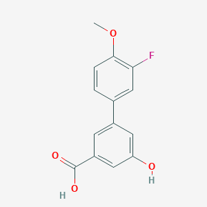 3-(3-Fluoro-4-methoxyphenyl)-5-hydroxybenzoic acid, 95%