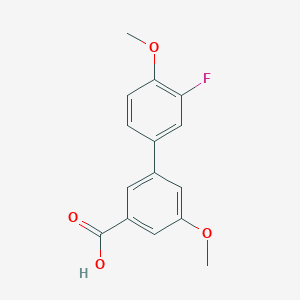 3-(3-Fluoro-4-methoxyphenyl)-5-methoxybenzoic acid, 95%