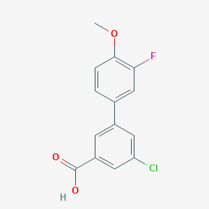 molecular formula C14H10ClFO3 B6402723 5-Chloro-3-(3-fluoro-4-methoxyphenyl)benzoic acid, 95% CAS No. 1261945-07-6