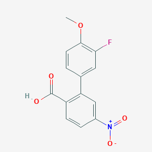 molecular formula C14H10FNO5 B6402738 2-(3-Fluoro-4-methoxyphenyl)-4-nitrobenzoic acid CAS No. 1261967-23-0