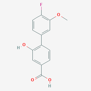 4-(4-Fluoro-3-methoxyphenyl)-3-hydroxybenzoic acid, 95%