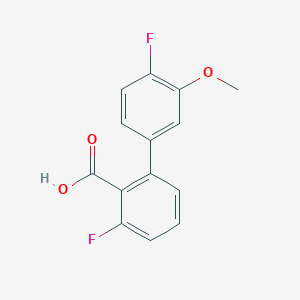 6-Fluoro-2-(4-fluoro-3-methoxyphenyl)benzoic acid