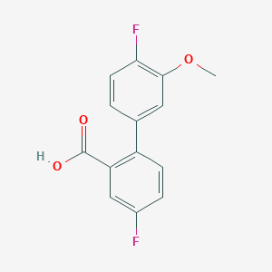 5-Fluoro-2-(4-fluoro-3-methoxyphenyl)benzoic acid, 95%