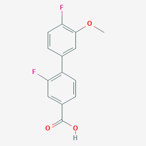 3-Fluoro-4-(4-fluoro-3-methoxyphenyl)benzoic acid