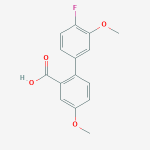 2-(4-Fluoro-3-methoxyphenyl)-5-methoxybenzoic acid, 95%