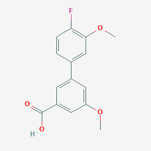 3-(4-Fluoro-3-methoxyphenyl)-5-methoxybenzoic acid, 95%