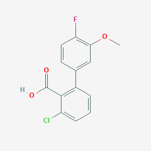 6-Chloro-2-(4-fluoro-3-methoxyphenyl)benzoic acid, 95%