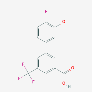 molecular formula C15H10F4O3 B6402891 3-(4-Fluoro-3-methoxyphenyl)-5-trifluoromethylbenzoic acid CAS No. 1261985-83-4