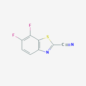 molecular formula C8H2F2N2S B064029 6,7-Difluorobenzothiazole-2-carbonitrile CAS No. 169776-07-2