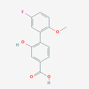 4-(5-Fluoro-2-methoxyphenyl)-3-hydroxybenzoic acid