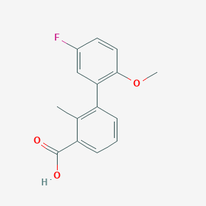 molecular formula C15H13FO3 B6402926 3-(5-Fluoro-2-methoxyphenyl)-2-methylbenzoic acid CAS No. 1261907-84-9