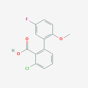 6-Chloro-2-(5-fluoro-2-methoxyphenyl)benzoic acid, 95%