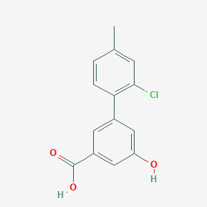 3-(2-Chloro-4-methylphenyl)-5-hydroxybenzoic acid, 95%