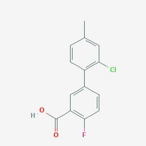 5-(2-Chloro-4-methylphenyl)-2-fluorobenzoic acid