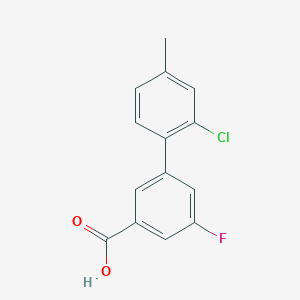 3-(2-Chloro-4-methylphenyl)-5-fluorobenzoic acid, 95%