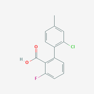 2-(2-Chloro-4-methylphenyl)-6-fluorobenzoic acid, 95%