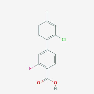 4-(2-Chloro-4-methylphenyl)-2-fluorobenzoic acid, 95%