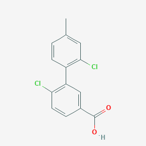 4-Chloro-3-(2-chloro-4-methylphenyl)benzoic acid, 95%