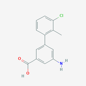 molecular formula C14H12ClNO2 B6403114 3-Amino-5-(3-chloro-2-methylphenyl)benzoic acid CAS No. 1261965-18-7