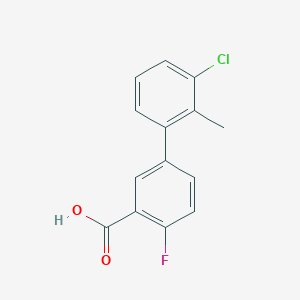 5-(3-Chloro-2-methylphenyl)-2-fluorobenzoic acid, 95%