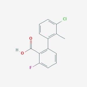 2-(3-Chloro-2-methylphenyl)-6-fluorobenzoic acid, 95%