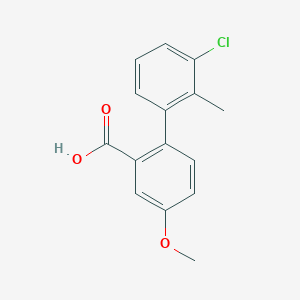 molecular formula C15H13ClO3 B6403192 2-(3-Chloro-2-methylphenyl)-5-methoxybenzoic acid CAS No. 1261986-33-7