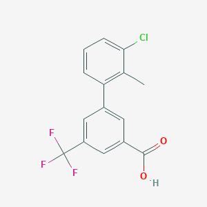 molecular formula C15H10ClF3O2 B6403222 3-(3-Chloro-2-methylphenyl)-5-trifluoromethylbenzoic acid CAS No. 1261945-48-5