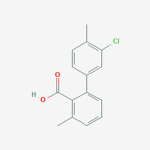 molecular formula C15H13ClO2 B6403234 2-(3-Chloro-4-methylphenyl)-6-methylbenzoic acid CAS No. 1261986-80-4