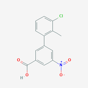 molecular formula C14H10ClNO4 B6403244 3-(3-Chloro-2-methylphenyl)-5-nitrobenzoic acid CAS No. 1261979-51-4