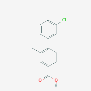 4-(3-Chloro-4-methylphenyl)-3-methylbenzoic acid, 95%