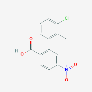 molecular formula C14H10ClNO4 B6403249 2-(3-Chloro-2-methylphenyl)-4-nitrobenzoic acid CAS No. 1261986-62-2