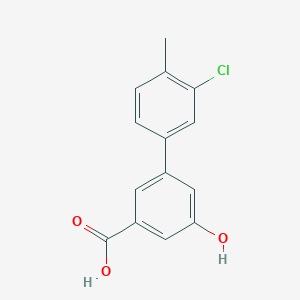 molecular formula C14H11ClO3 B6403265 3-(3-Chloro-4-methylphenyl)-5-hydroxybenzoic acid CAS No. 1261998-59-7