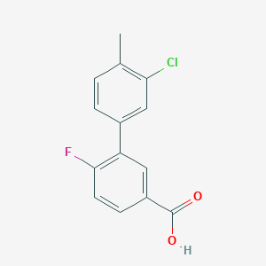 3-(3-Chloro-4-methylphenyl)-4-fluorobenzoic acid, 95%