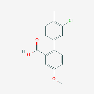 molecular formula C15H13ClO3 B6403319 2-(3-Chloro-4-methylphenyl)-5-methoxybenzoic acid CAS No. 1261967-70-7