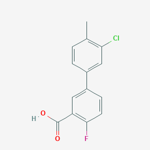 5-(3-Chloro-4-methylphenyl)-2-fluorobenzoic acid, 95%