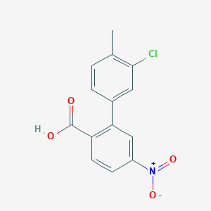 2-(3-Chloro-4-methylphenyl)-4-nitrobenzoic acid, 95%