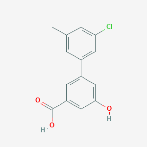 3-(3-Chloro-5-methylphenyl)-5-hydroxybenzoic acid, 95%